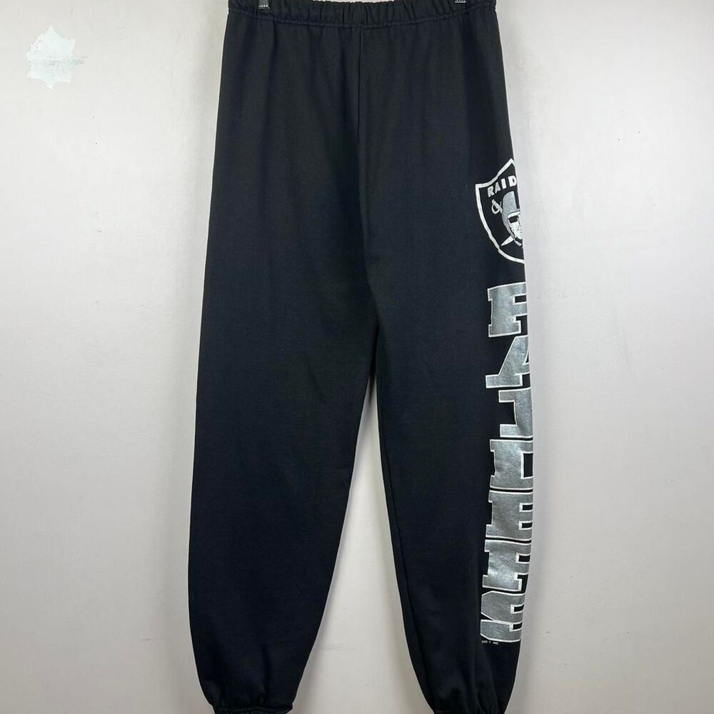 Vintage Las Vegas Oakland Raiders Black Sweatpants Logo 7 Size L